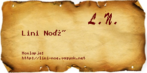 Lini Noé névjegykártya